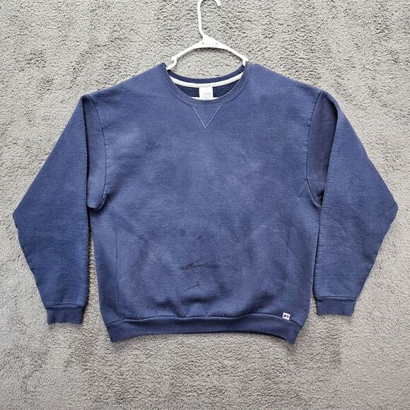 Russell Athletic Sweatshirt Mens Size‎ XL Blue Fleece Cewneck Pullover - Picture 1 of 9